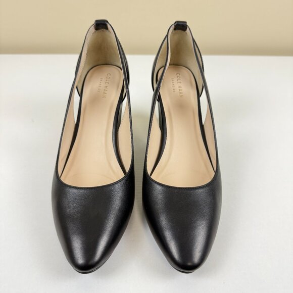 Cole Haan Grand OS Cutout Wedge Pump Black Leather - Picture 3 of 11